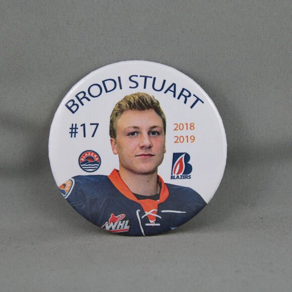 Kamloops Blazers Pin (Retro) - Brodi Stuart 17 - Celluloid Pin - Picture 3 of 3